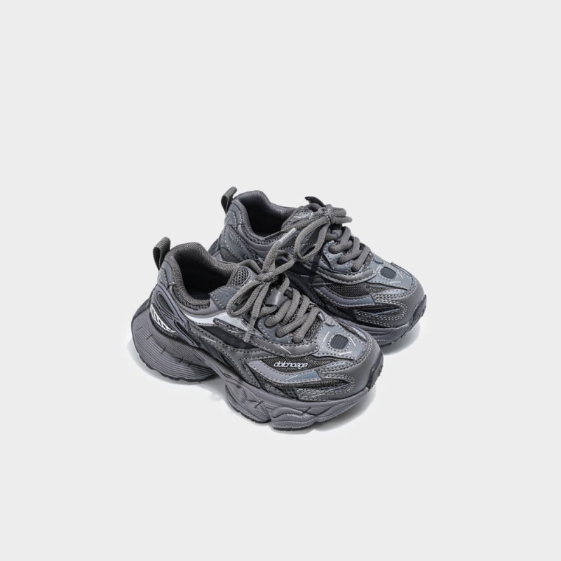 Dječje sportske tenisice u stilu Dad Shoes, Velcro kopčanje, gornji dio od kože od mikrovlakna, potplat od gume+EVA, unisex, za jesen, za uzrast 4–16