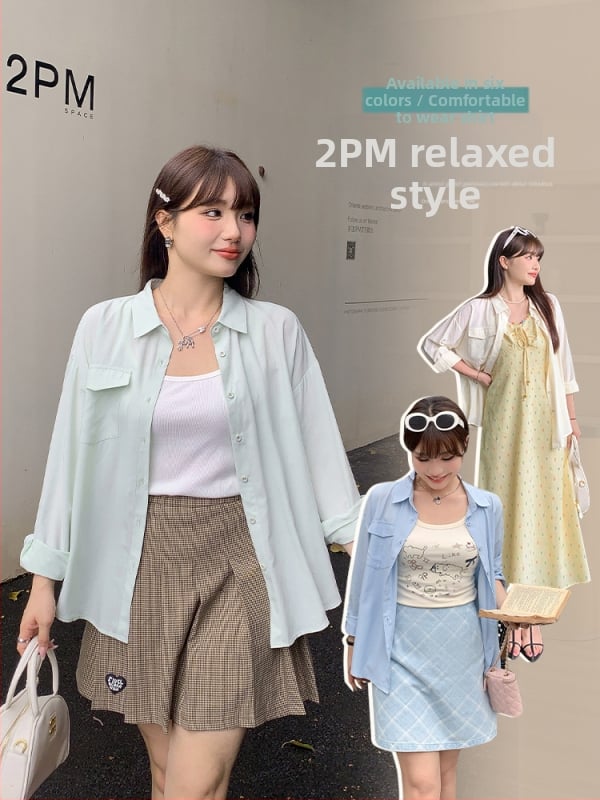 Γυναικείο μακρυμάνικο πόλο πουκάμισο με λεπτομέρεια patchwork, ύφασμα βισκόζη (50–70% βισκόζη), ελαφρώς φαρδιά γραμμή