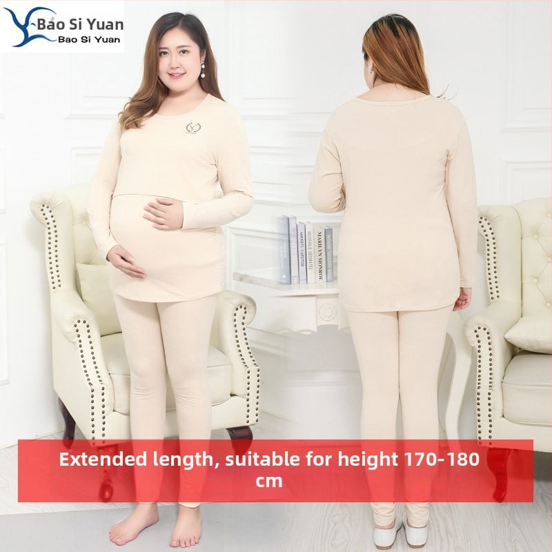 Σετ ρούχων μητρότητας για θηλασμό: μπλουζοπαντελόνι με μακριά μανίκια, 95% βαμβάκι, άνοιγμα θηλασμού, ιαπωνοκορεατικό casual στυλ