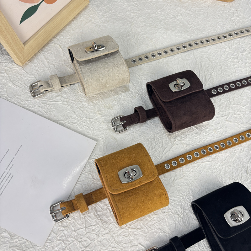 Ženska mini torbica na pojasu, gradski minimalistički stil, PU materijal, magnetsko zatvaranje, bez pretinaca