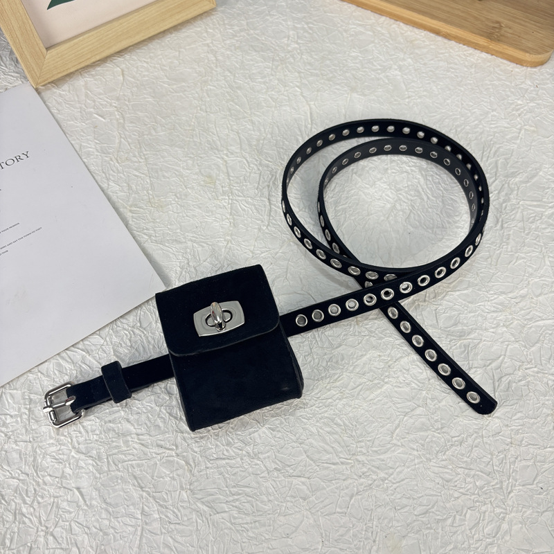 Ženska mini torbica na pojasu, gradski minimalistički stil, PU materijal, magnetsko zatvaranje, bez pretinaca