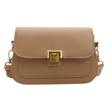 Geantă crossbody din PU pentru femei — formă orizontală pătrată, închidere cu clapetă, buzunar pentru telefon, curea simplă