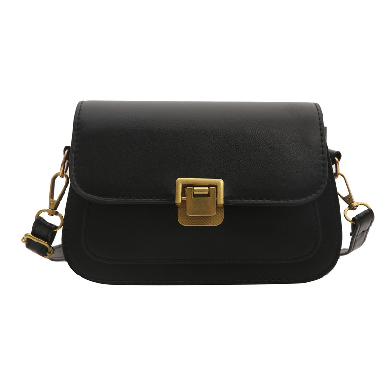 Geantă crossbody din PU pentru femei — formă orizontală pătrată, închidere cu clapetă, buzunar pentru telefon, curea simplă