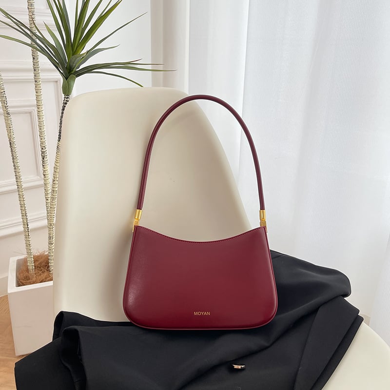 Geantă MOYAN pentru femei, stil urban minimalist, material PU, căptușeală din piele sintetică, închidere cu fermoar, Primăvara 2025