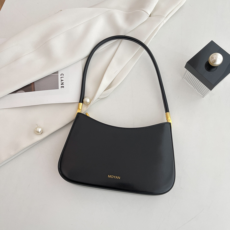 Geantă MOYAN pentru femei, stil urban minimalist, material PU, căptușeală din piele sintetică, închidere cu fermoar, Primăvara 2025