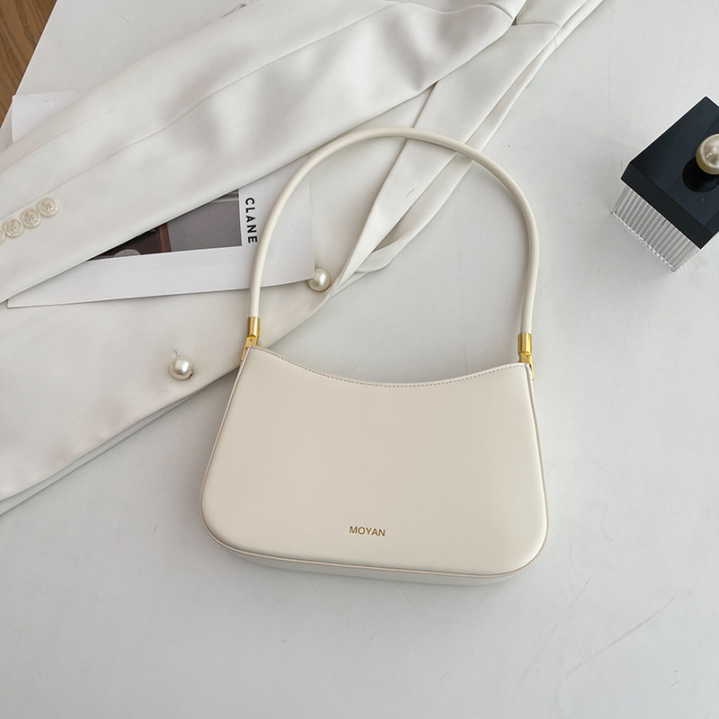 Geantă MOYAN pentru femei, stil urban minimalist, material PU, căptușeală din piele sintetică, închidere cu fermoar, Primăvara 2025