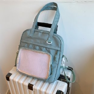 Geantă crossbody din PU, stil unisex, formă verticală pătrată, fermoar, căptușeală din nylon