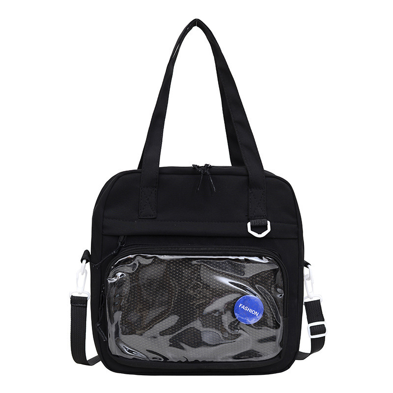 Geantă crossbody din PU, stil unisex, formă verticală pătrată, fermoar, căptușeală din nylon