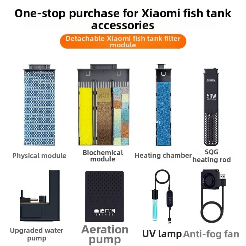 Xiaomi okos akváriumhoz szűrőmodifikáló készlet – fizikai-biokémiai melegítőkamra fejlesztése, teljes tartozékkészlet