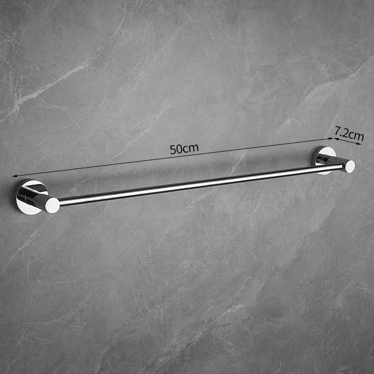 Zidni držač ručnika od bakra s kromiranom površinom, okretna dvostruka šipka, nosivost 5 kg, modern minimalistički stil.