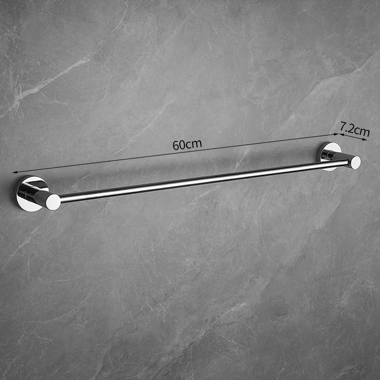 Zidni držač ručnika od bakra s kromiranom površinom, okretna dvostruka šipka, nosivost 5 kg, modern minimalistički stil.