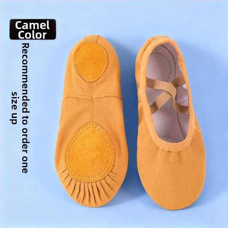 Art Dance Flower Gyerekeknek Balett Puha Talpú Cipő - Vászon Felső, Macska Mancs Formájú Dizájn, Gyakorló Tánchoz