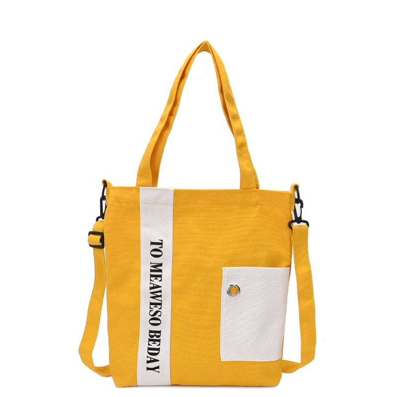 Vászon válltáska - függőleges négyzetes forma, cipzáras zárás és belső zsebek