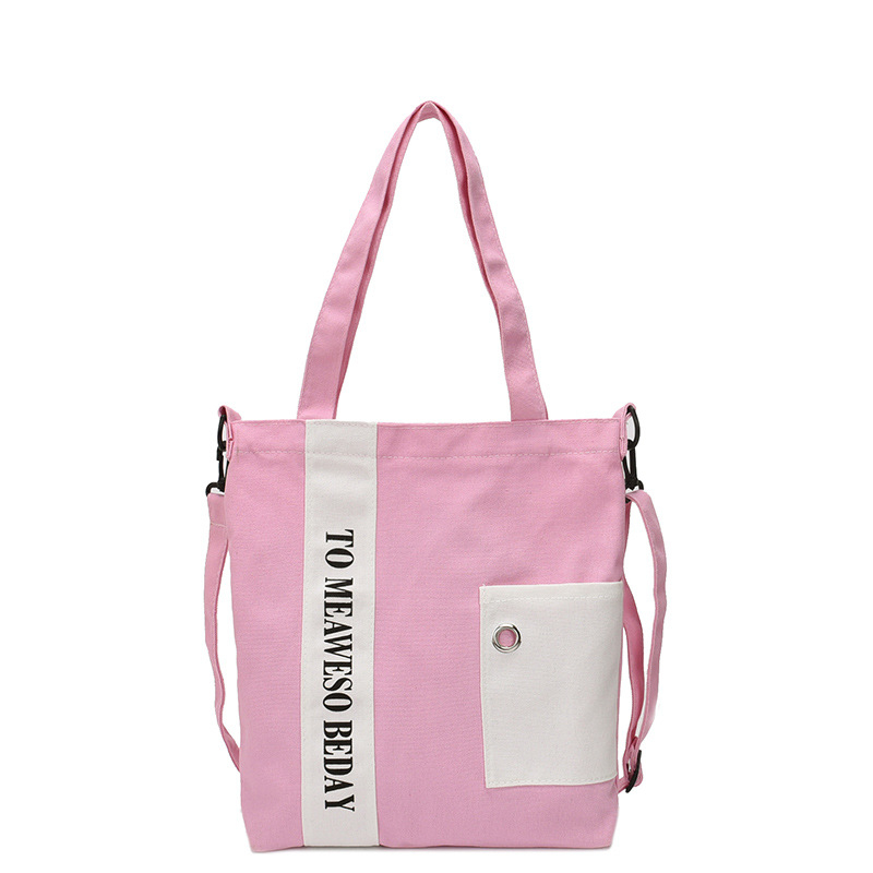 Vászon válltáska - függőleges négyzetes forma, cipzáras zárás és belső zsebek