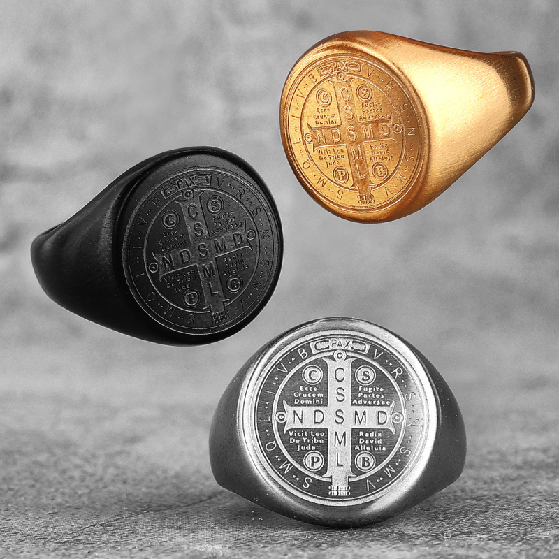 Prsten od titan čelika, geometrijski muški dizajn, elektroplatinirani završetak, punk stil (titanska čelična; geometrijski muški dizajn; elektroplatinirani završetak; punk stil)