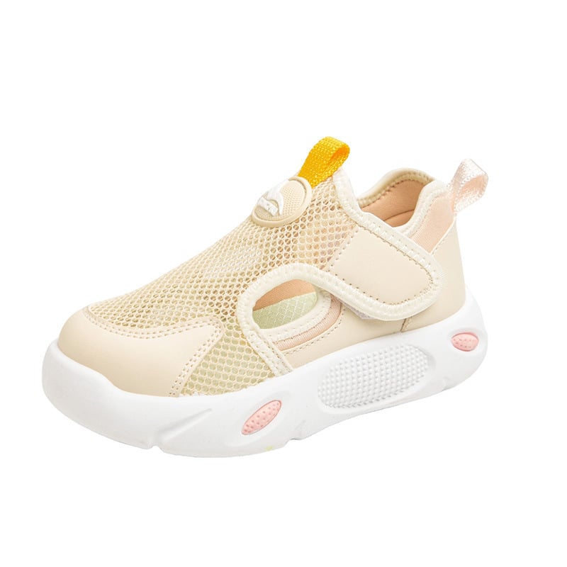 Dječje sportske sandale s PU gornjim dijelom, prozračnom mrežicom, gumom na potplati, zatvaranje s rotirajućim gumbom i ugrađeno svjetlo.