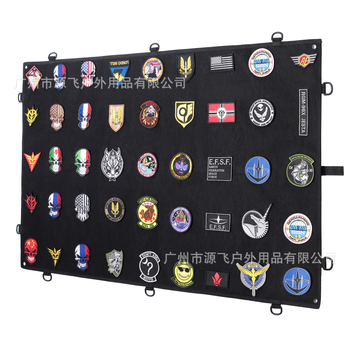 Organizator znački s Velcro za taktičke narukvice i zidnu izložbu | Najlon, podstava od poliestera | Vanjski sportovi, unisex, proljeće 2025