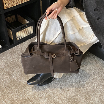 Ženska velur torba preko ramena — crossbody, magnetsko zatvaranje, PU podstava, pravokutni oblik, džepovi za prijenosno računalo i kameru