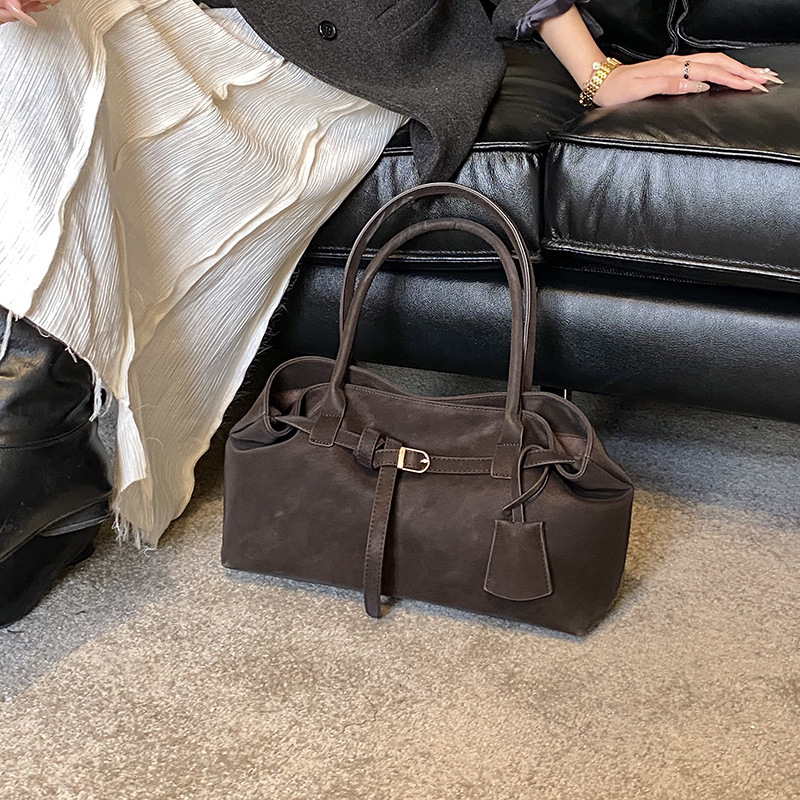 Ženska velur torba preko ramena — crossbody, magnetsko zatvaranje, PU podstava, pravokutni oblik, džepovi za prijenosno računalo i kameru