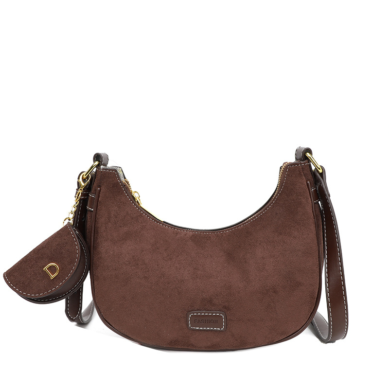 Crossbody torba s gradskim jednostavnim stilom, PU materijal, vodoravan kvadratni oblik, zatvarač, džep za mobitel.