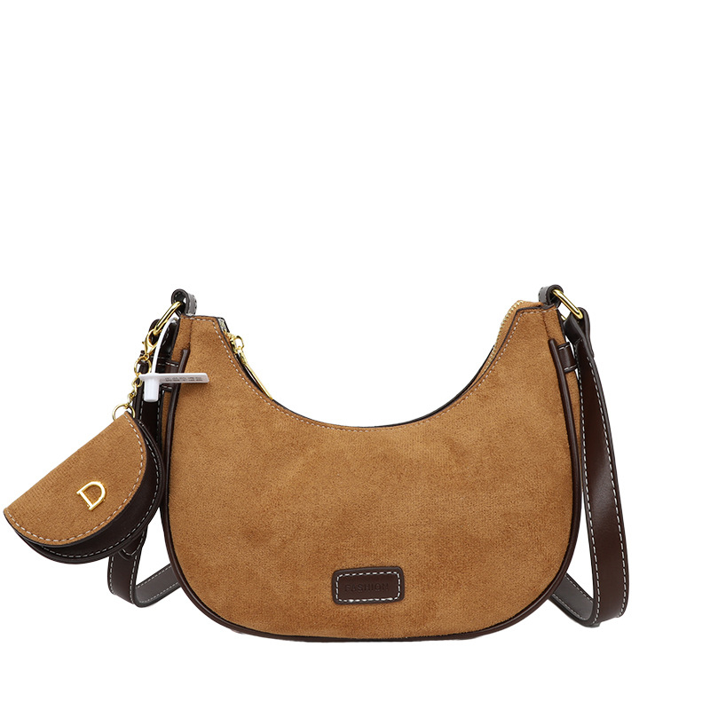 Crossbody torba s gradskim jednostavnim stilom, PU materijal, vodoravan kvadratni oblik, zatvarač, džep za mobitel.