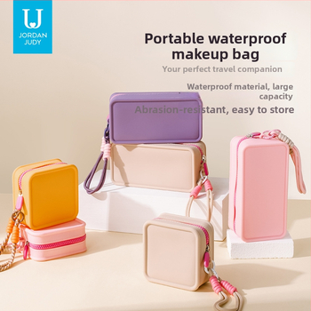 Silikonska kozmetička torbica u stilu clutcha, PT060, zatvorena, za putovanja, skladištenje kozmetike.
