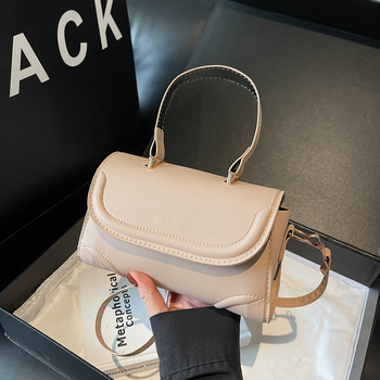 Ženska crossbody torba, retro mala kvadratna, PU koža, otvaranje s preklopom, unutarnji džep sa zipom, poliester podstava