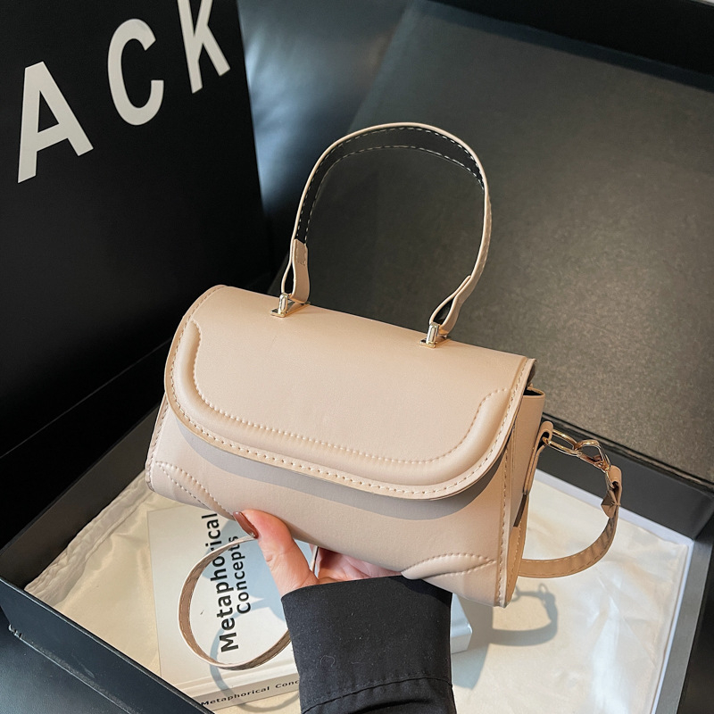 Ženska crossbody torba, retro mala kvadratna, PU koža, otvaranje s preklopom, unutarnji džep sa zipom, poliester podstava