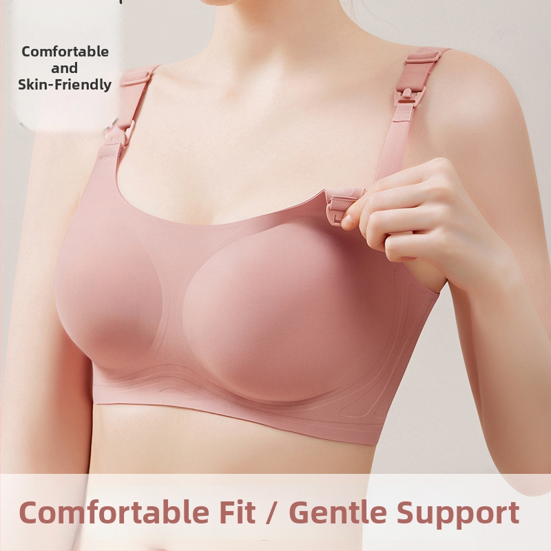 Tehotenská dojčiaca podprsenka s tenkými tvarovanými košíkmi, zadné štyri rady zapínania, pevné dvojité ramienka, materiál nylon, výstelka elastan 30–50%