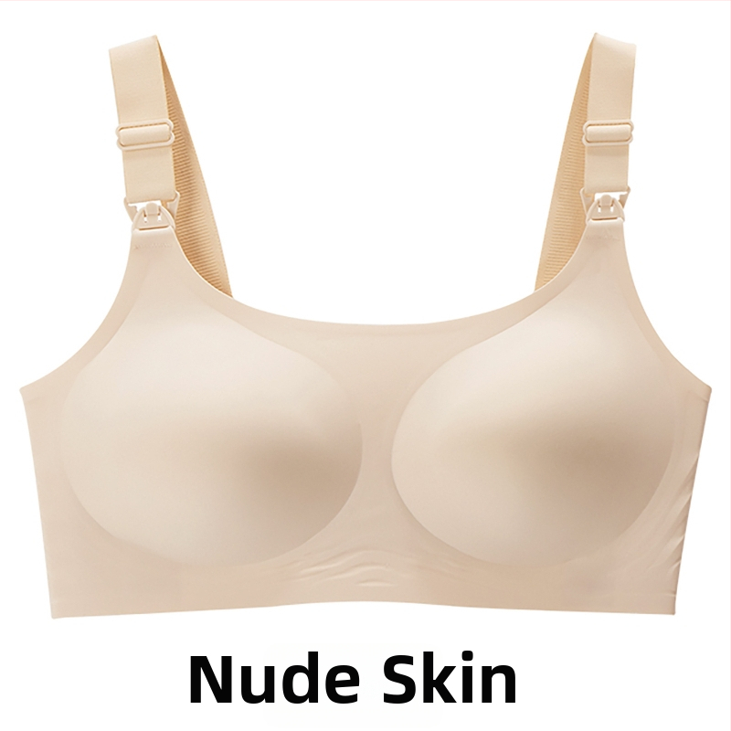 Tehotenská dojčiaca podprsenka s tenkými tvarovanými košíkmi, zadné štyri rady zapínania, pevné dvojité ramienka, materiál nylon, výstelka elastan 30–50%