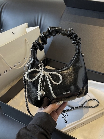 Dumpling torba - street fashion, PU, zatvarač, unutarnja džep sa zatvaračem, poliester podstava, crossbody s jednim remenom