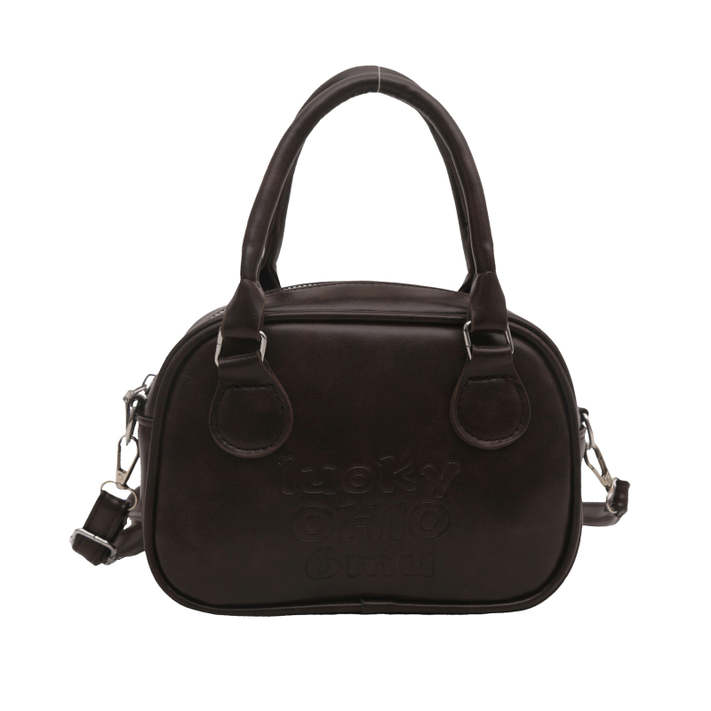 Ženska PU crossbody torbica u street-stilu, horizontalnog kvadratnog oblika, zatvarač, poliester podstava