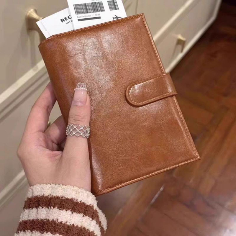 Putnički držač za putovnicu — Vintage karirani organizator kartica s pohranom karata, 600D Oxford tkanina, oblik ručne torbe, japanski stil