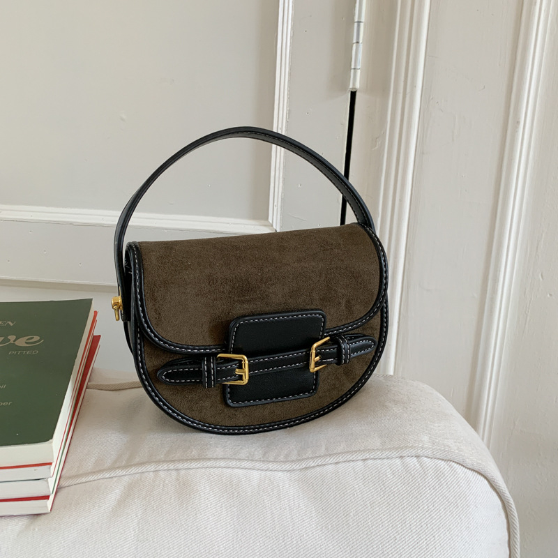 Geantă crossbody Saddle, material PU, stil urban, formă orizontală pătrată, fermoar