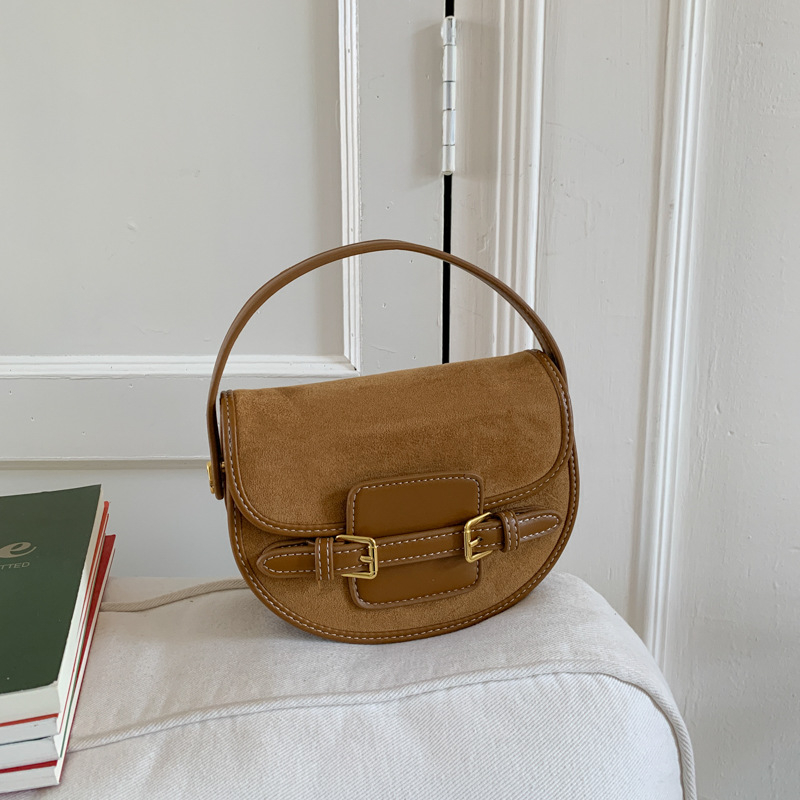 Geantă crossbody Saddle, material PU, stil urban, formă orizontală pătrată, fermoar