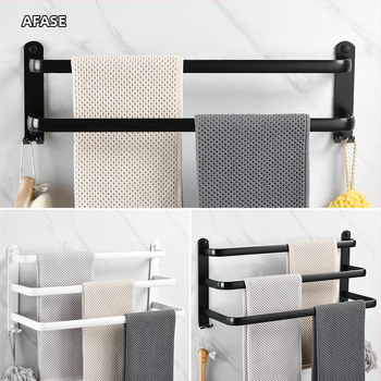 Fürdőszobai alumínium törölközőtartó – háromrétegű, 60 kg teherbírás, felület spray műanyag bevonattal