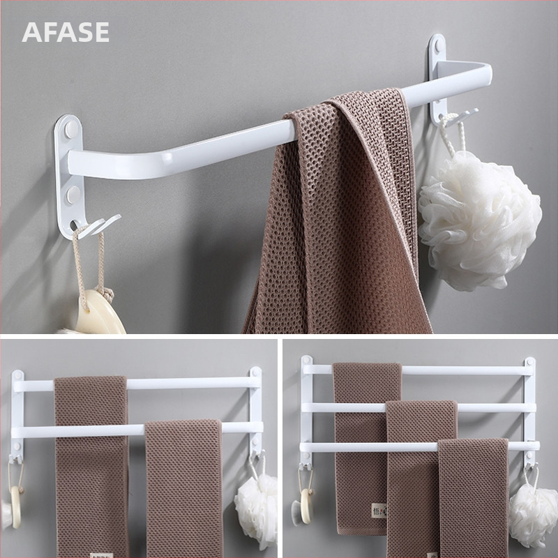 Fürdőszobai alumínium törölközőtartó – háromrétegű, 60 kg teherbírás, felület spray műanyag bevonattal