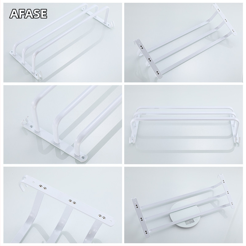 Баня алуминиева стойка за кърпи, трислоен дизайн, товар до 60 кг, полимерно покритие