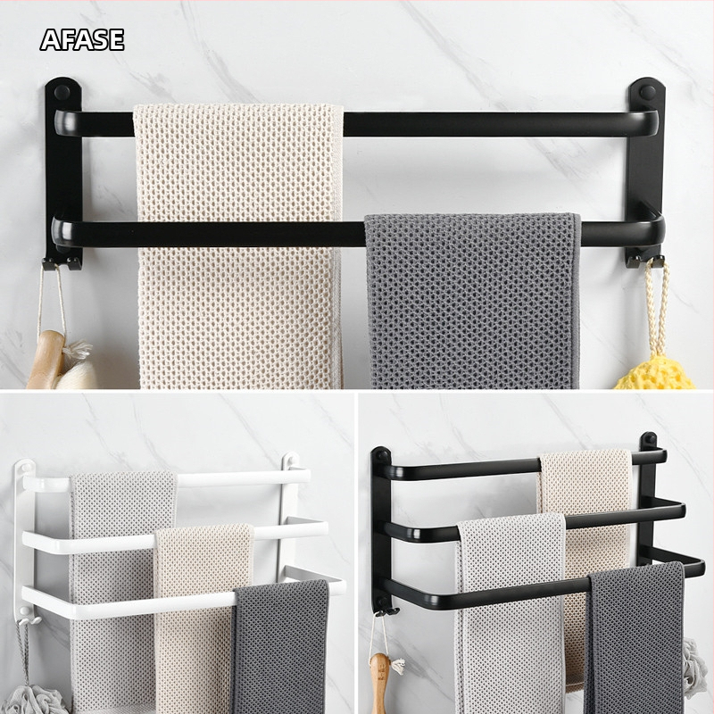 Баня алуминиева стойка за кърпи, трислоен дизайн, товар до 60 кг, полимерно покритие