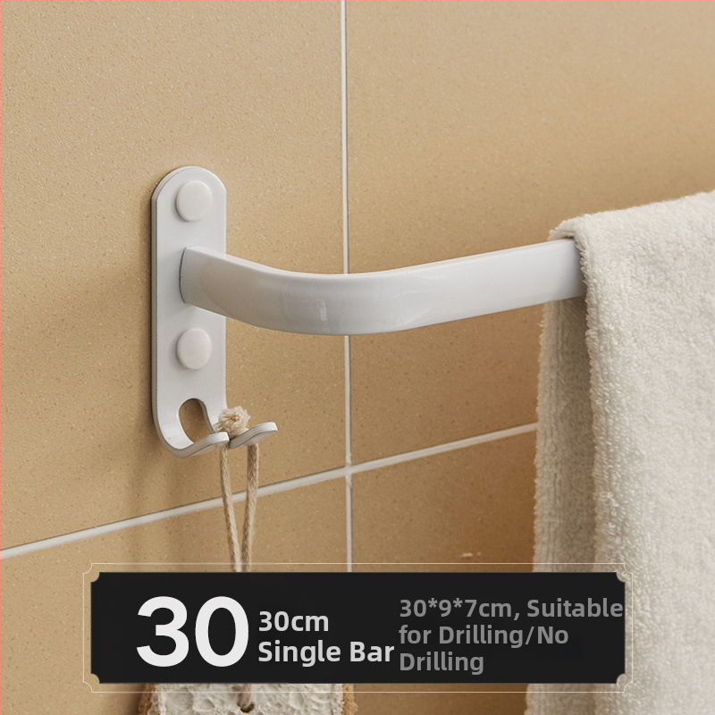 Fürdőszobai alumínium törölközőtartó – háromrétegű, 60 kg teherbírás, felület spray műanyag bevonattal