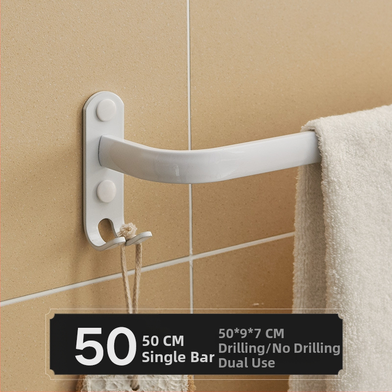 Fürdőszobai alumínium törölközőtartó – háromrétegű, 60 kg teherbírás, felület spray műanyag bevonattal