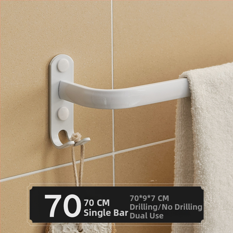 Fürdőszobai alumínium törölközőtartó – háromrétegű, 60 kg teherbírás, felület spray műanyag bevonattal