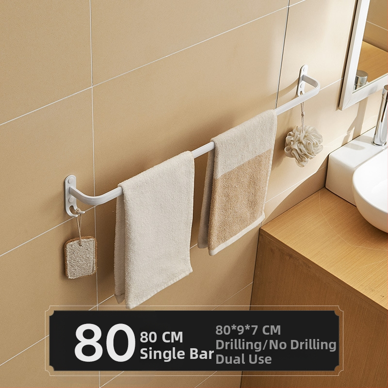 Fürdőszobai alumínium törölközőtartó – háromrétegű, 60 kg teherbírás, felület spray műanyag bevonattal