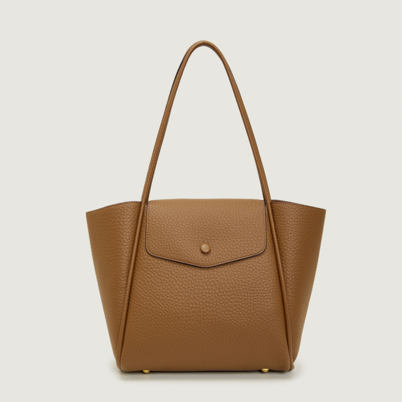 Ženska retro tote torba, PU materijal, stil kanta/vedro, zatvarač, unutarnji džepovi, gradski minimalistizam, zima 2025