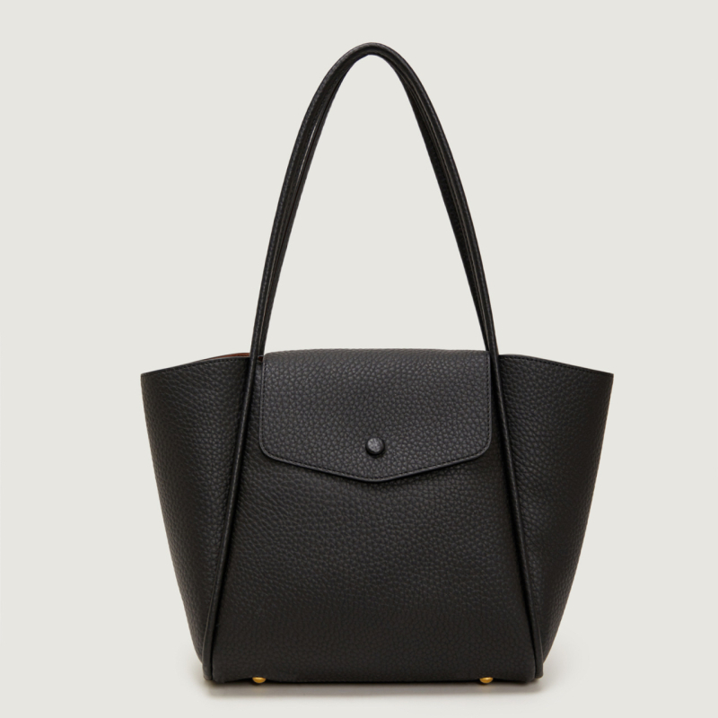 Ženska retro tote torba, PU materijal, stil kanta/vedro, zatvarač, unutarnji džepovi, gradski minimalistizam, zima 2025