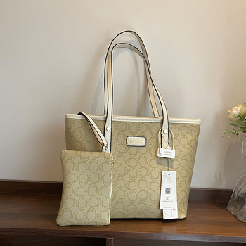 Geantă Tote – stil retro european-american; material PU; formă orizontală dreptunghiulară; fermoar; căptușeală din piele sintetică