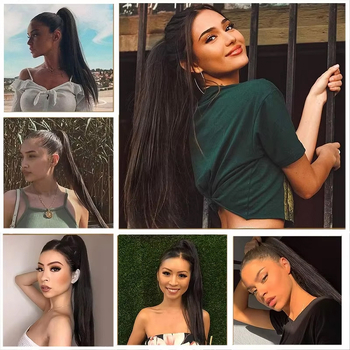 Perika s repom, vlakna otporna na visoke temperature, model Big Grab Straight Ponytail, marka Fragrant, za žene
