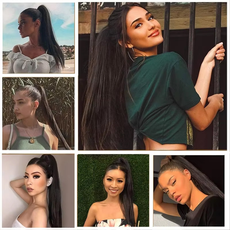 Perika s repom, vlakna otporna na visoke temperature, model Big Grab Straight Ponytail, marka Fragrant, za žene