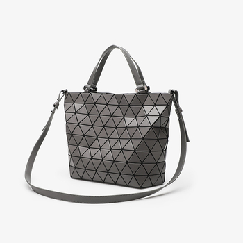 Geantă bucket din PVC - stil stradal, fermoar, buzunar ascuns cu fermoar, curea simplă