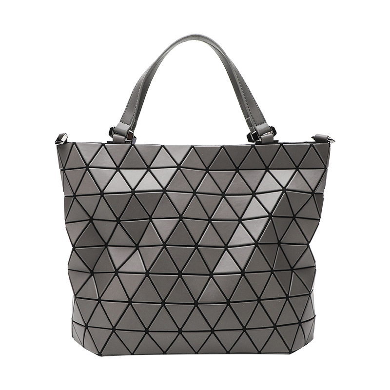 Geantă bucket din PVC - stil stradal, fermoar, buzunar ascuns cu fermoar, curea simplă